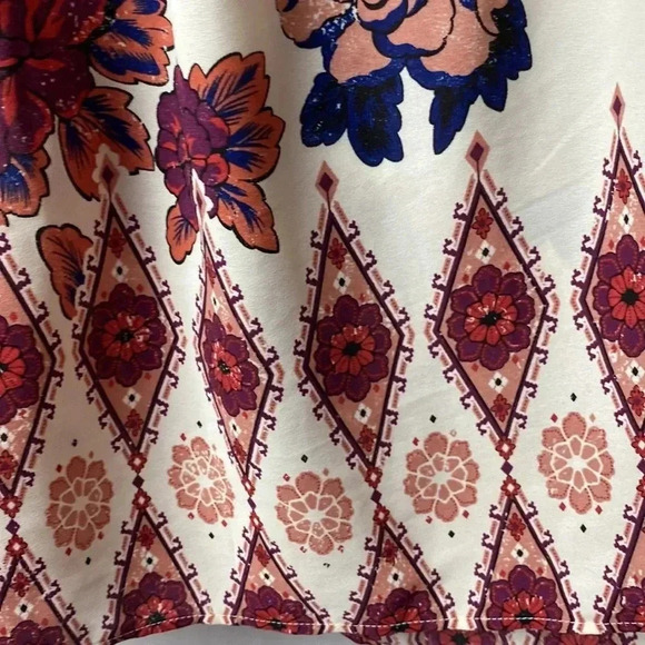 LIVING DOLL LOS ANGELAS WO SIZE 22/24(?). TOP CREAM COLOR NAVY RUST MAUVE - Picture 6 of 11